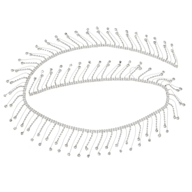 Ruban à Franges En Strass De 30 Cm De Large Avec Strass Et