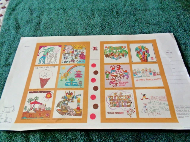 👀Vtg. Nos 1974🌟Baskin Robbins 31 Flavor Ice Cream Book Cover🌟Art Contest Usa!