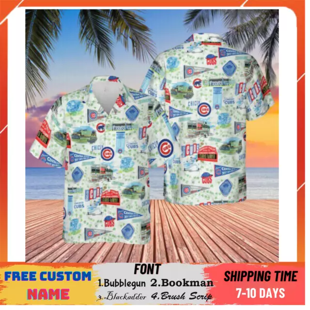 Chicago Cubs Hawaiian Shirt 7/17/23 SGA Giveaway Size XL New in Package