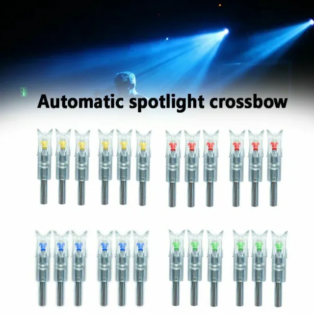Archery Arrow Automatic LED Lighted Nocks for Crossbow Bolts I.D 0.300"/7.62mm