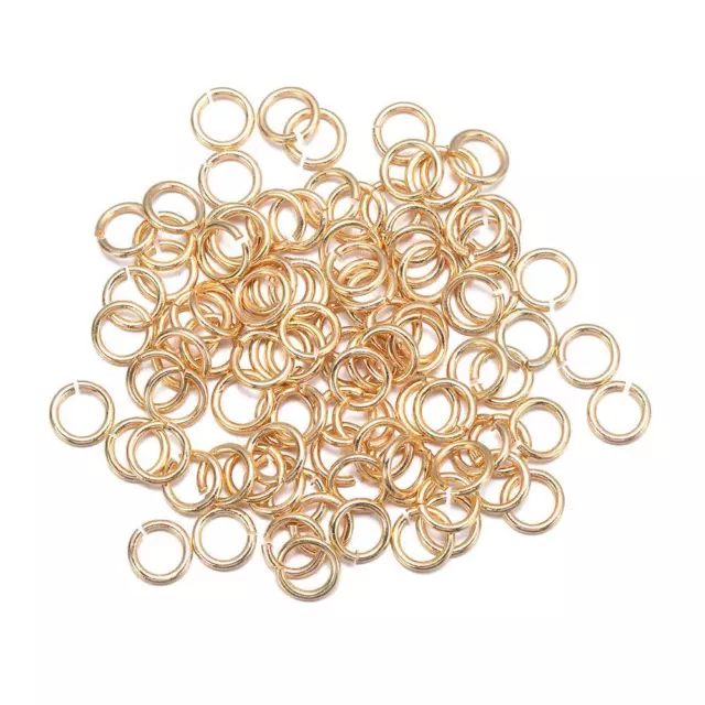 100 PCS Gold Plated Jump Rings 4mm Jewelry Jump Rings Open Jump Rings  Earrings