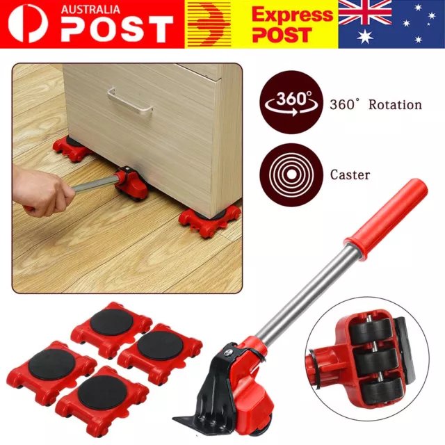 Heavy Furniture Moving System Lifter Kit Slider Pad Roller Wheel Easy Move  Tool