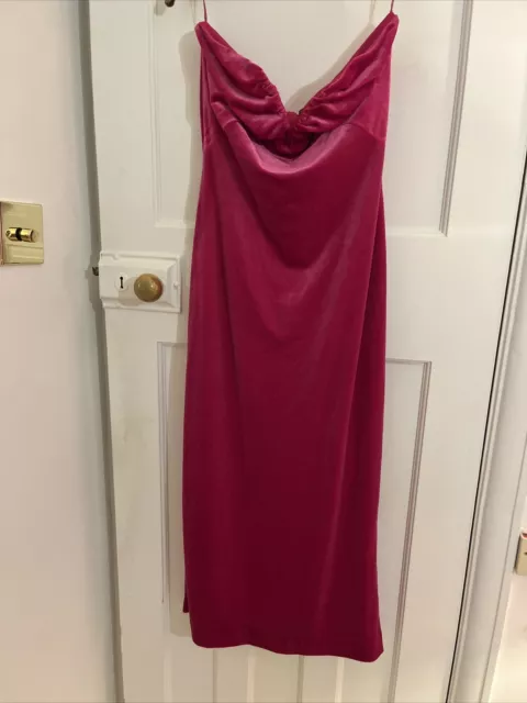 Zara Velvet pink Dress Size Euro Large