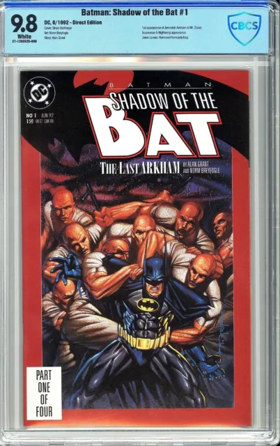 Batman: Shadow of the Bat #1 CBCS 9.8 WP 1992 1st Arkham & Zsasz (like CGC)