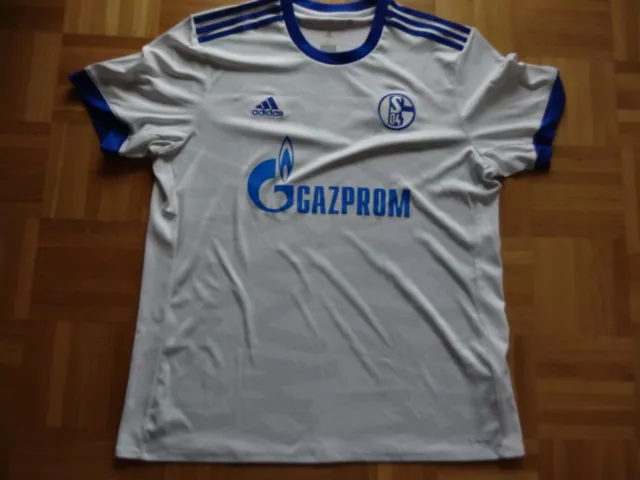 FC Schalke 04 Auswärts Trikot 2016 2017 Adidas weiß Gazprom XL Top wie R'activ