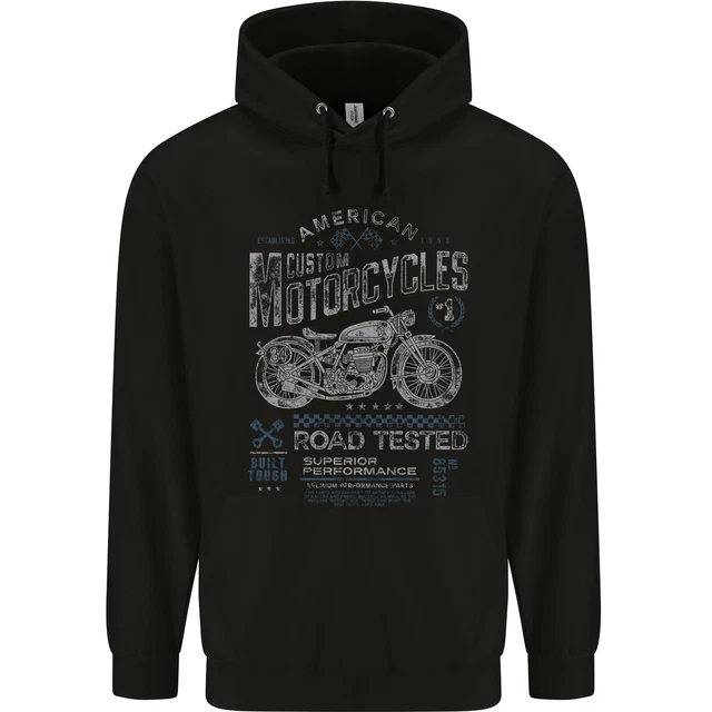 American Personalizzato Motocicletta Motociclista Uomo Felpa