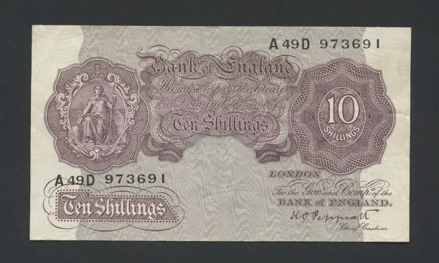 BANK OF ENGLAND 10 shillings 1940 Peppiatt WWII B251 good Fine  Banknotes