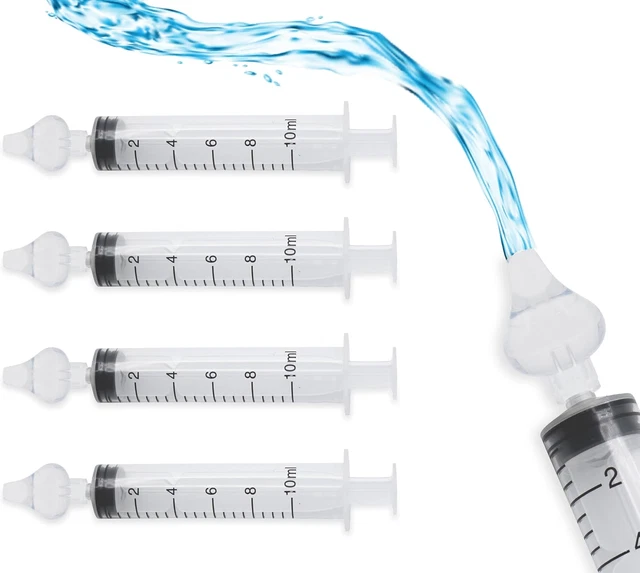 Siringhe Per Lavaggio Nasale Bambini - 4 Pezzi Con Punta Morbida, 10 Ml, Per Neonati E Bambini - Foto 8
