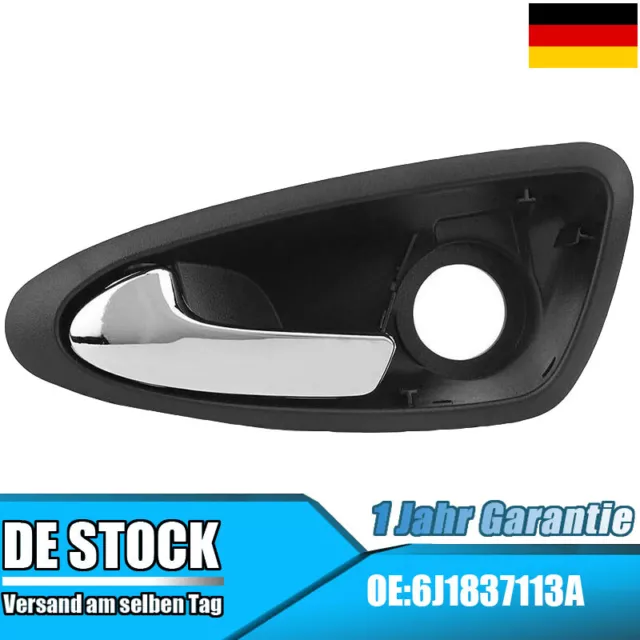 Für SEAT IBIZA IV 09-12 TÜRGRIFF INNEN GRIFF VORNE LINKS SILVER 6J1837113A