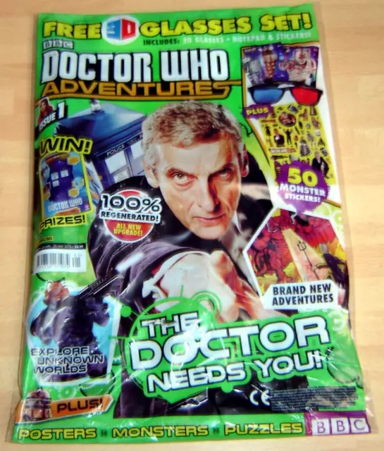 Doctor Who Adventures Magazine - Issue 1 with Free Gifts 2015 - Still sealed