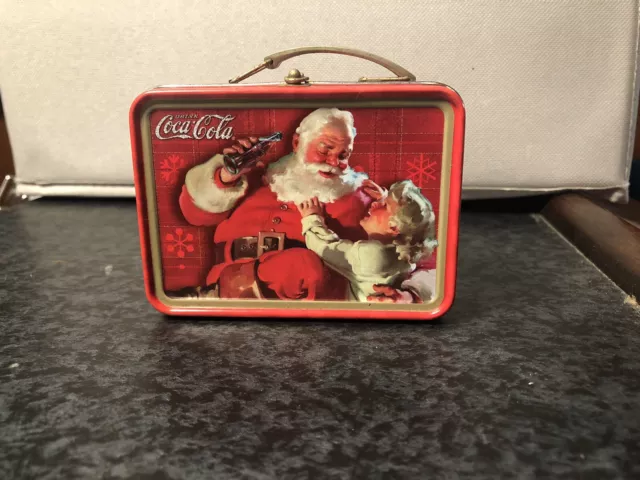 Vintage Coca Cola Collectible Mini Tin Lunch Box Drink Coca-Cola