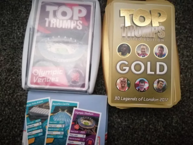 2012 London Olympics Gold Top Trumps - Legends Usain Bolt & Joshua and venues