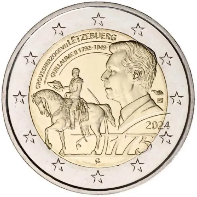 2 Euro Luxembourg 2024 * Grand Duke Guillaume II * Unc