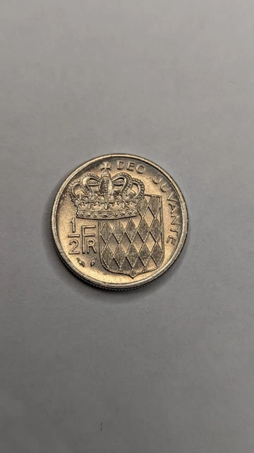 [🇲🇨Monaco] - 1/2 Franc (1977) High Grade Coin