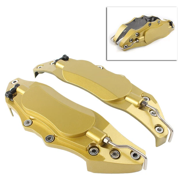Front Rear Car Disc Brake Caliper Cover Parts Universal Fit 18" Wheel Gold