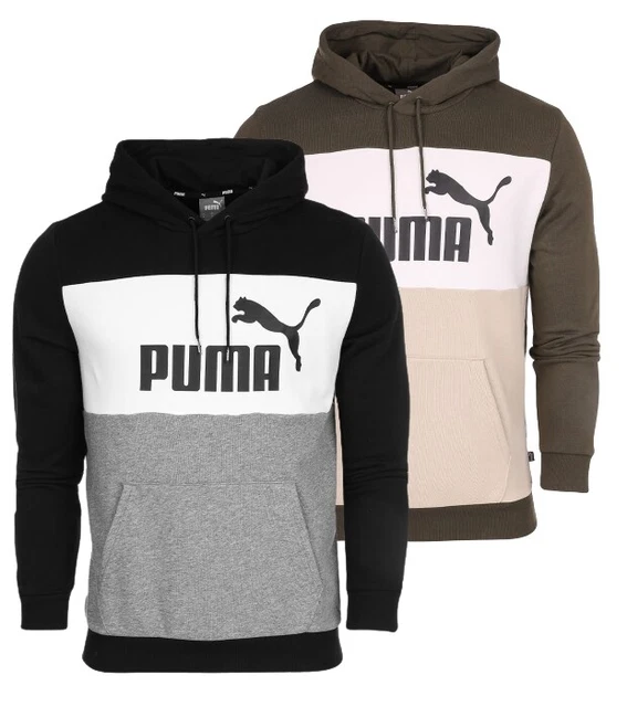 Felpa con cappuccio uomo PUMA colorblock felpa con cappuccio TR fitness allenamento sport