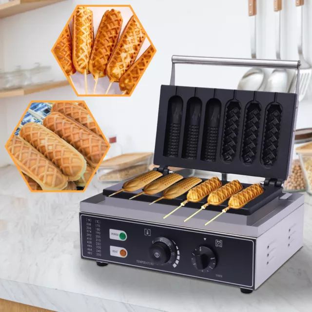 1500 W Macchina hot dog cialde commerciale antiaderente per ristorante domestico 50-300°C