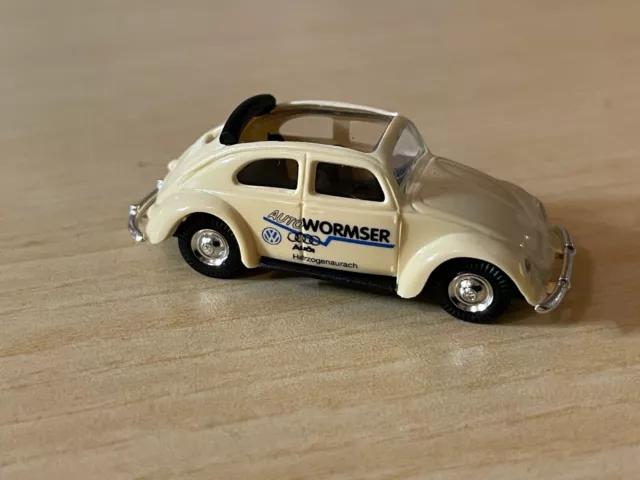 X120 Busch 1:87 VW Käfer Autohaus Wormser -	Sammlungsauflösung -	unbespielt -	Gu