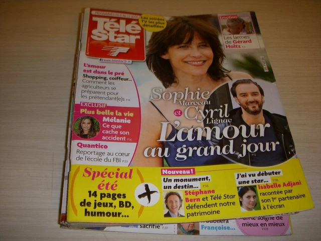 TELE STAR 2079 01.08.2016 Sophie MARCEAU Cyril LIGNAC POKEMON ADJANI