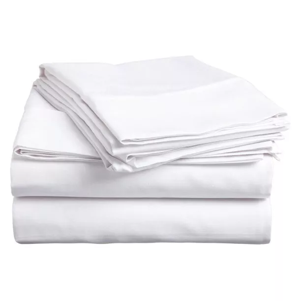 Hotel Collection 800 TC Soft Egyptian Cotton white Solid Bed Sheets Set