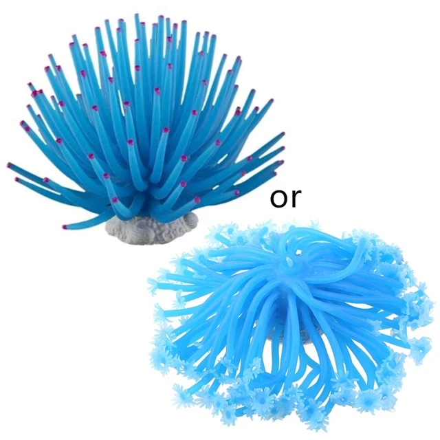 Artificial Sea Anemone Aquarium Coral Ornament Eco-friendly Safe and Harmless