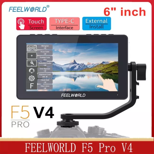 Feelworld F5 Pro V4 6" Touchscreen Kamera Feld Video Monitor 3D LUT 4K HDMI