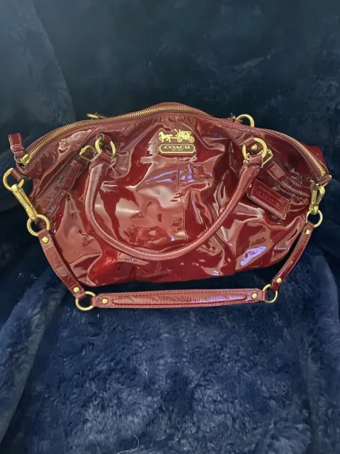 Coach Red Patent Leather Handbag