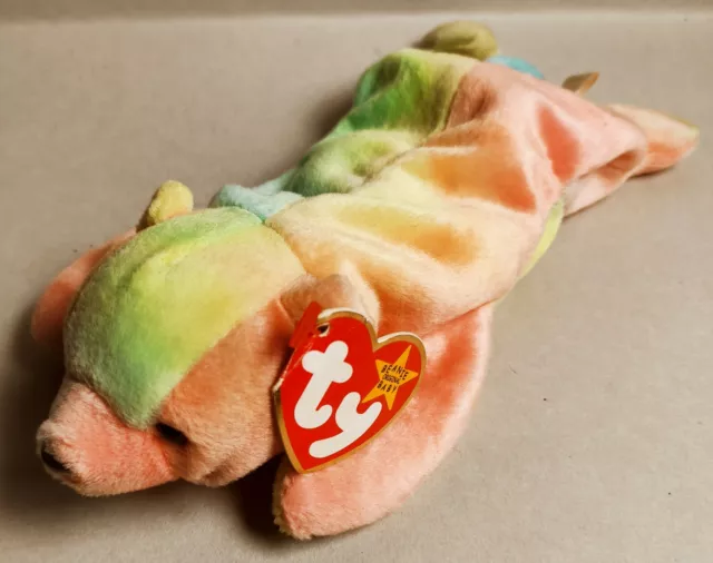 Ty Beanie Babies Sammy der Regenbogen Bär Sammlungsauflösung gut erhalten