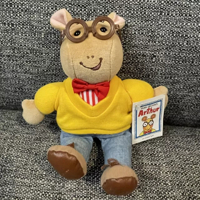 Vintage 1995 PBS Kids Marc Brown Eden Toys Arthur Plush Doll 10” With Tags