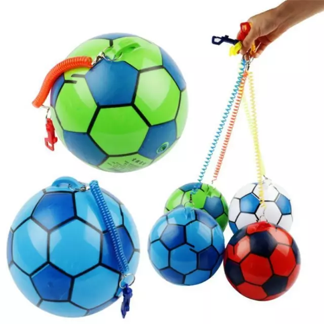 Inflatable Football With String Sport Kid Toy Ball Outdoor Spring rope soccer