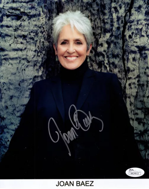 JOAN BAEZ HAND SIGNED 8x10 COLOR PHOTO           GREAT FOLK SINGER           JSA