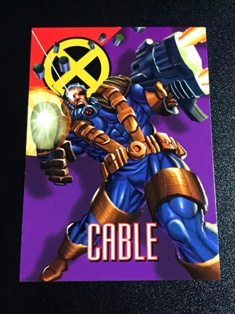 1996 Cable Embossed Marvel Vision Fleer SkyBox #28 Card X-Men Comics