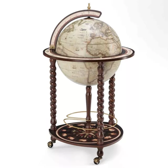 Map Globe Opens into Drink Bar Storage World Explorer. Made in Italy