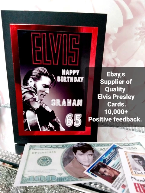 ELVIS PRESLEY GEBURTSTAGSKARTE. Atemberaubende Luxus Geburtstagskarte