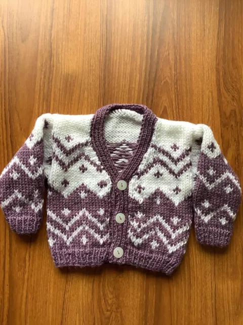 new hand knitted baby cardigans 3-6 months