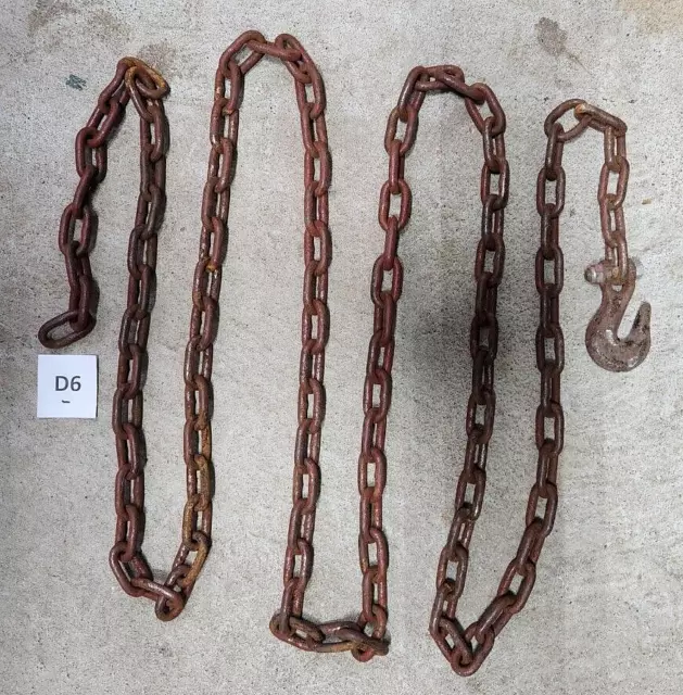 1/4" X 10' Heavy Duty Tow Chain Automotive Truck Towing Log Chain D6