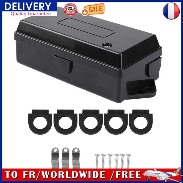 7 Way Weatherproof Trailer Plug Wiring Electrical Wire Cord Junction Box