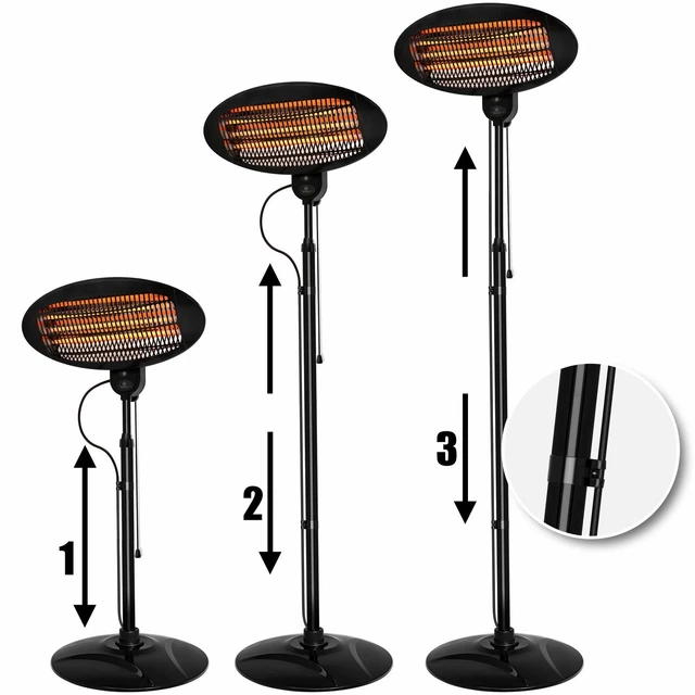 KESSER® Infrarot Heizstrahler 2in1 Standheizer Wandheizstrahler Terrassenheizung 6
