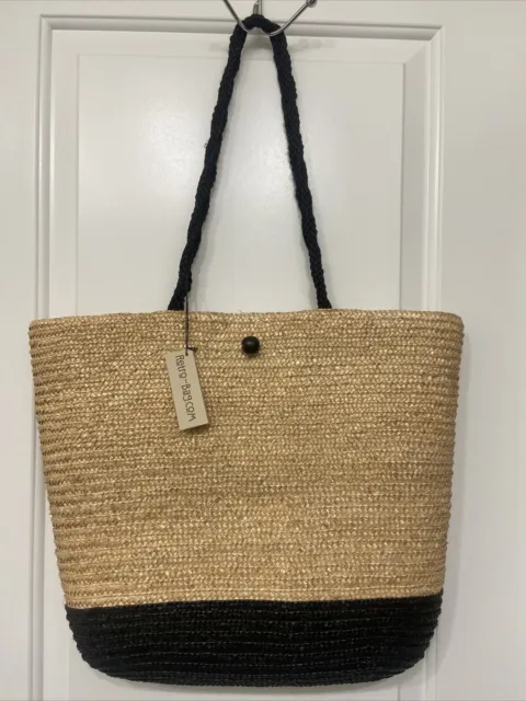 Large Straw Woven Summer Tote Beach Bag Handbag Shoulder Purse