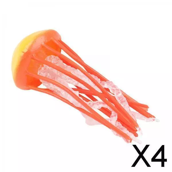 4X Realistic Jellyfish Figurine Sea Animal Figure Toys Kids Play Toys for Party