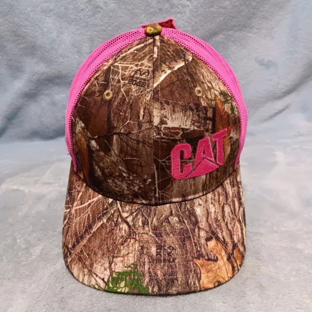 CAT Diesel Women Small Hat Cap Camo Front Pink Mesh New Edge Realtree Richardson
