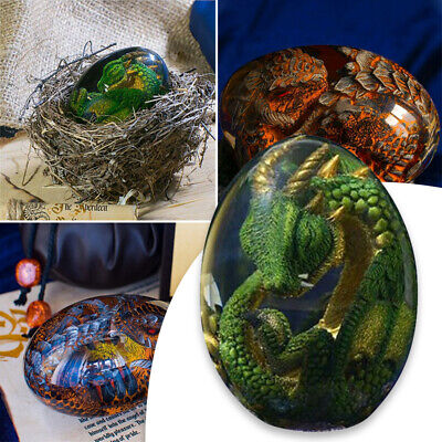 Crystal Lava Dragon Egg Resin Dinosaur Egg Sculpture Decoration Home Decor US