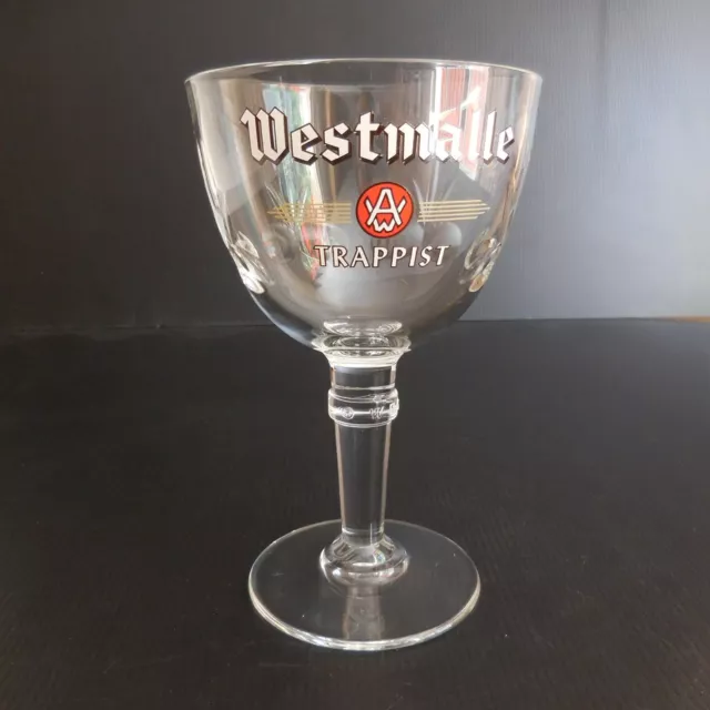 Verre chope coupe 33CL bière WESTMALLE TRAPPIST cristal art déco N5918