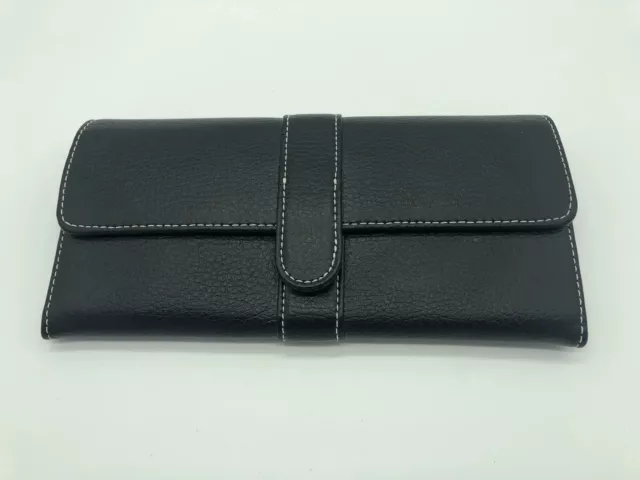 Ann Taylor LOFT Wallet Change Purse Clutch Slim Black New