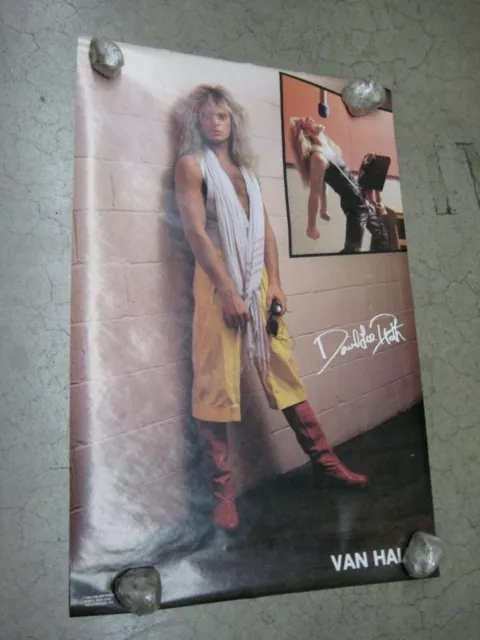 Van Halen David Lee Roth Rock Poster Vintage 1980's C1608