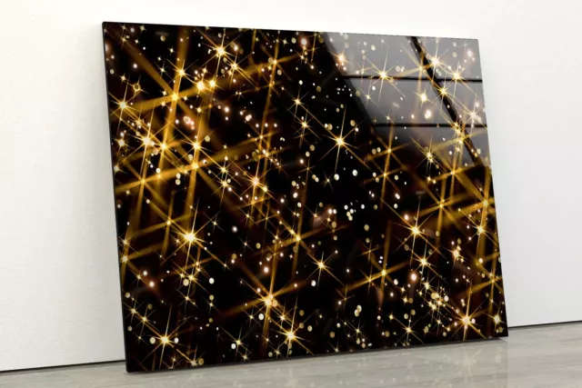 Stars Lights Design Tempered Glass Printing Wall Art Australian Made Quality