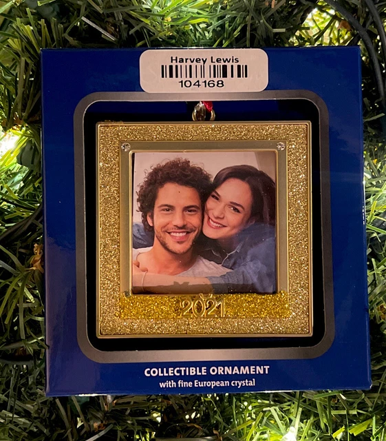 2021 HARVEY LEWIS Gold Sparkle Photo Frame Christmas Ornament Crystals