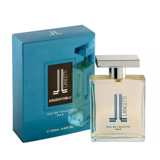 Profumo Uomo LANCETTI Argento Blu Edt 100ml