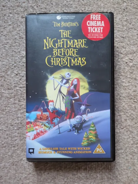 Nightmare Before Christmas VHS cassette video tape UK PAL 1990's