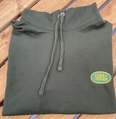 Personalised LAND ROVER Hoodie Embroidered Land Rover Logo Size Large